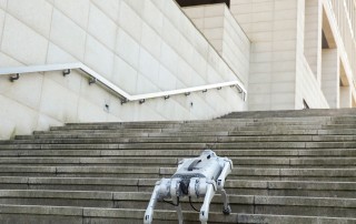 Cão Robótico Scooby subindo escadaria