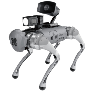 Cão robótico Scooby com câmera e auto falante acoplados - Futuremedia - Mídias e Soluções Interativas para eventos