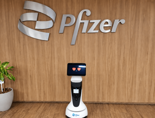 Robô Buddy no Evento Pfizer 2026 – São Paulo